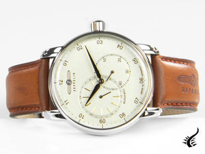 Zeppelin Captain Line Automatic Watch, Beige, 43 mm, Leather strap, 8662-1