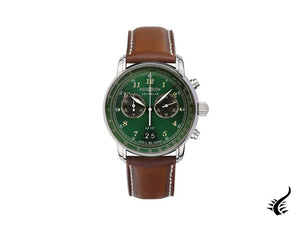 Montre à quartz Zeppelin LZ 127 Graf Zeppelin, verte, 40 mm, chronographe, 8684-4