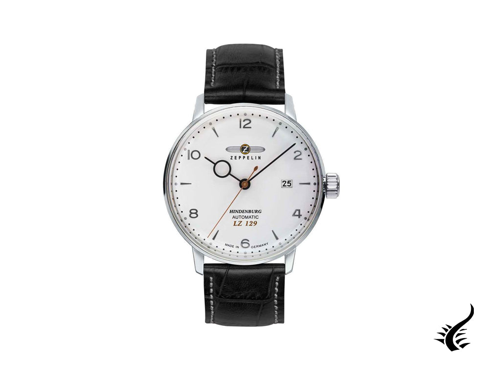 Zeppelin LZ 129 Hindenburg Automatic Watch, White, 40 mm, Day, Leather, 8062-1